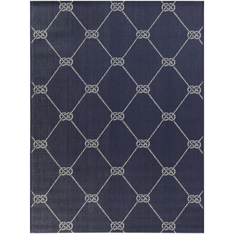 Harriette Geometric Indoor / Outdoor Rug, Rectangle 5'3" x 7'
