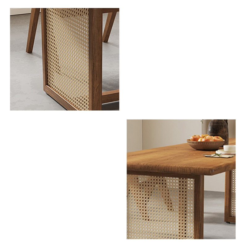 Ensemble de table de bon goût en bois massif, H 29,52 po x L 94,48 po x l 35,43 po