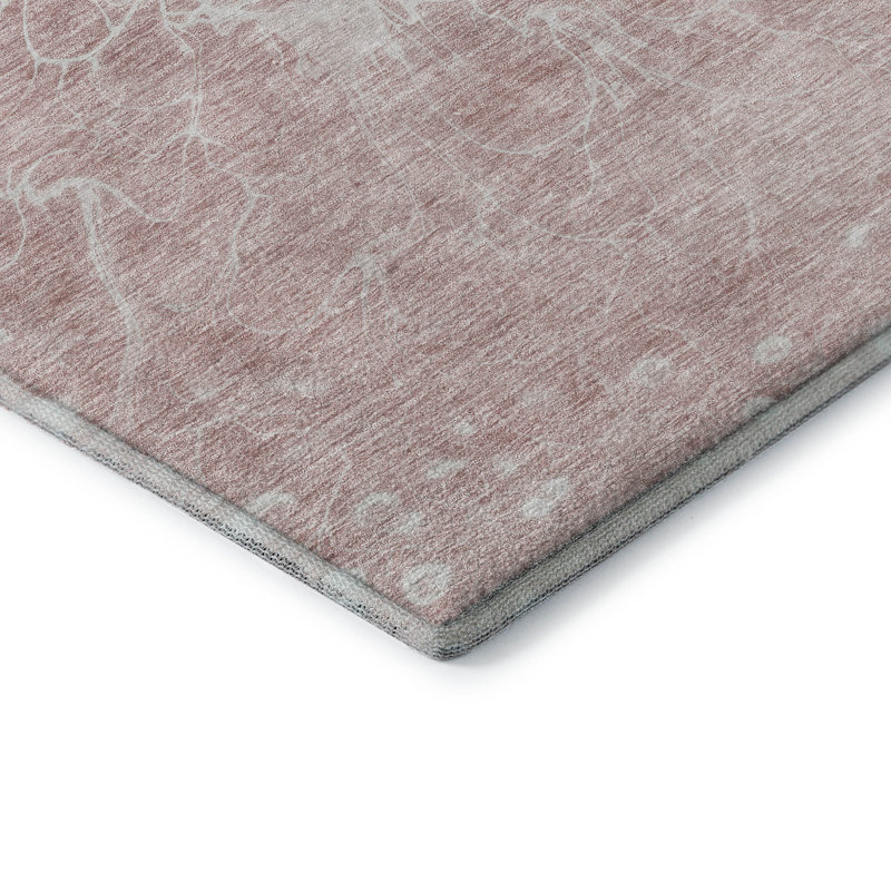Premium Machine Washable Arnette Pink Rug, Runner 2'3" x 7'6"