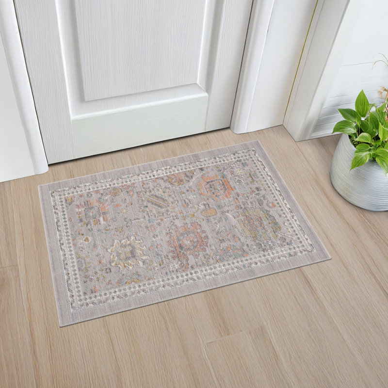Tapis gris Alyssa, Rectangulaire 8 pi x 10 pi