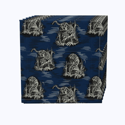 100% Cotton Abstract Square Napkin