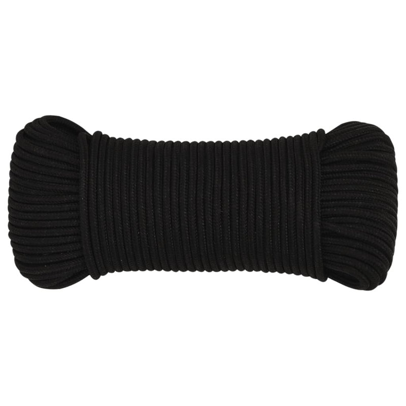 Armsted Garden Rope, Black, 0.3cm H x 2500cm W x 0.3cm D