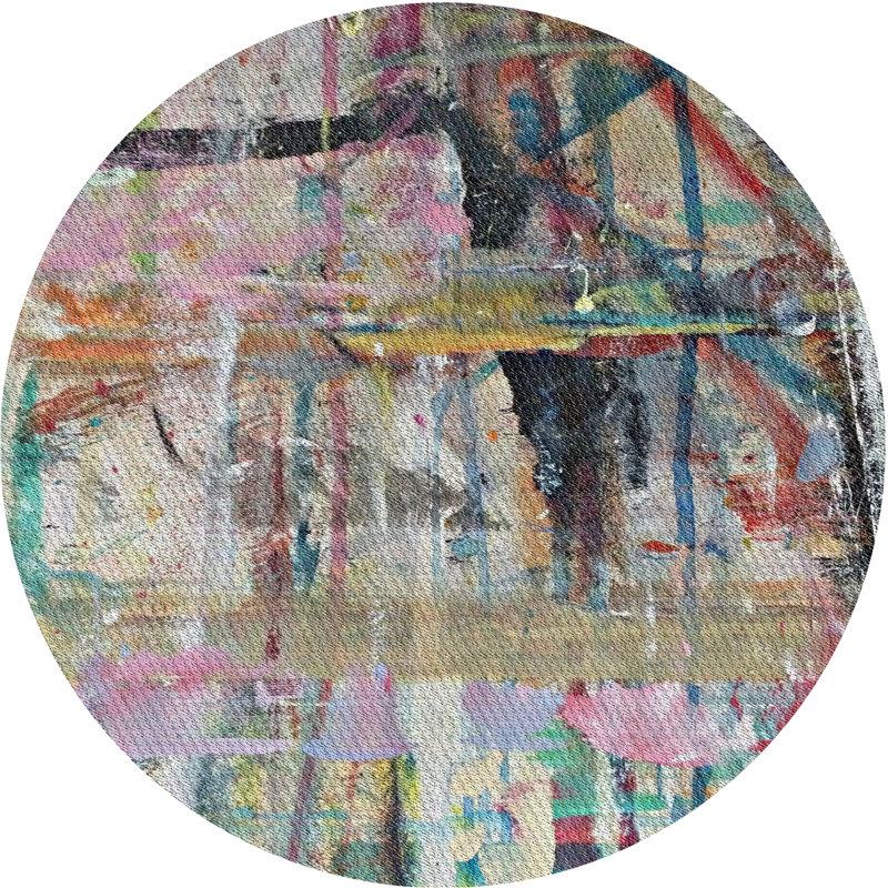Ivoire Tapis décoratif, Rond 7 pi