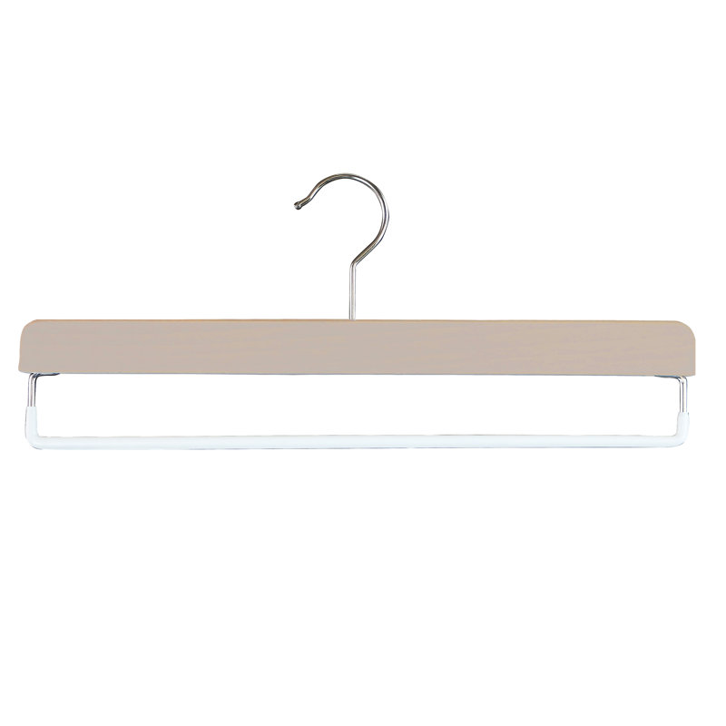 Cintre en bois antidérapant pour jupe / pantalons Mawa, Blanc