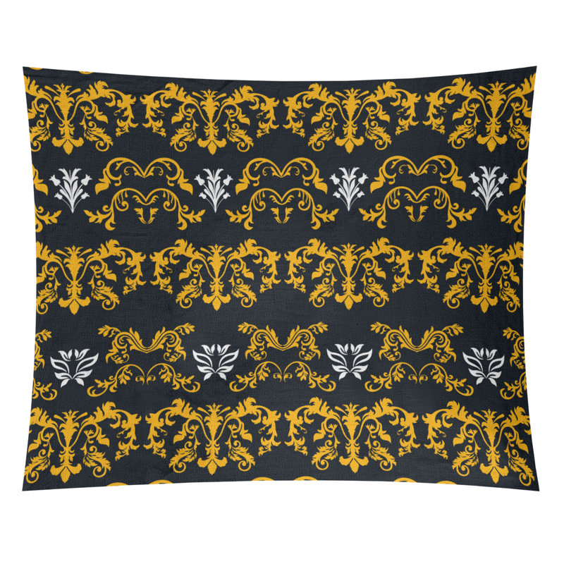 Tapisserie en microfibre de football Pittsburgh, H 27,5 po x l 37,5 po, Noir, jaune, blanc