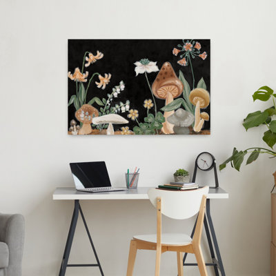 Many Mushrooms II Contemporary Flower Art