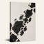 Tableau abstrait topographique sur toile noire et crème-1679265162