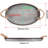 Galvanized Metal Iron Oval Tray With Rope Handle Farmhouse Serving Tray,Brown Gray