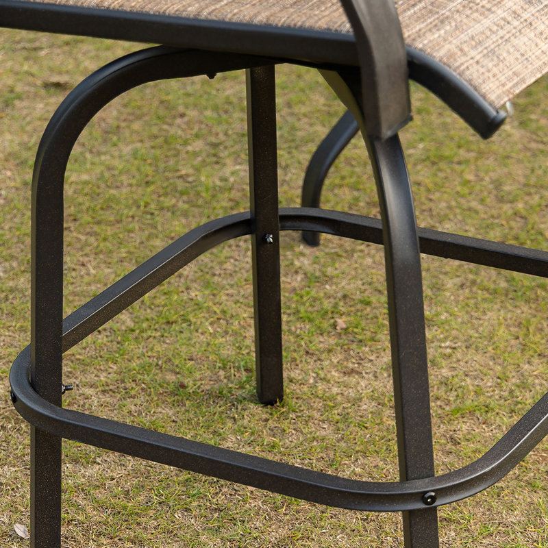 Ensemble de 2 tabourets de bar pivotants avec accoudoirs et chaises de bar Outsunny