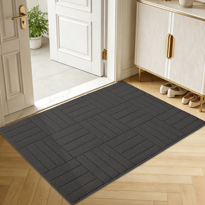 Stain Resistant Non-Slip Door Mat, Charcoal, 32" W x 48" L