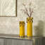 Alesea Handmade Ceramic Yellow Table Vase for Living Room Decoration, Modern Vase with Chunky Gold Design-1022940943