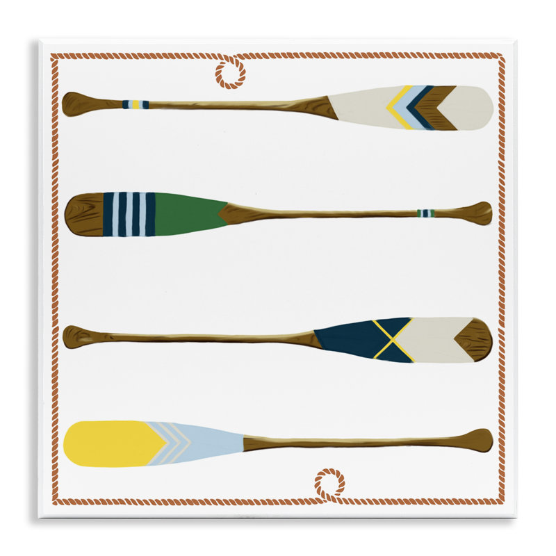 Plaque murale quatre avirons à motifs, design par Radhika Modi