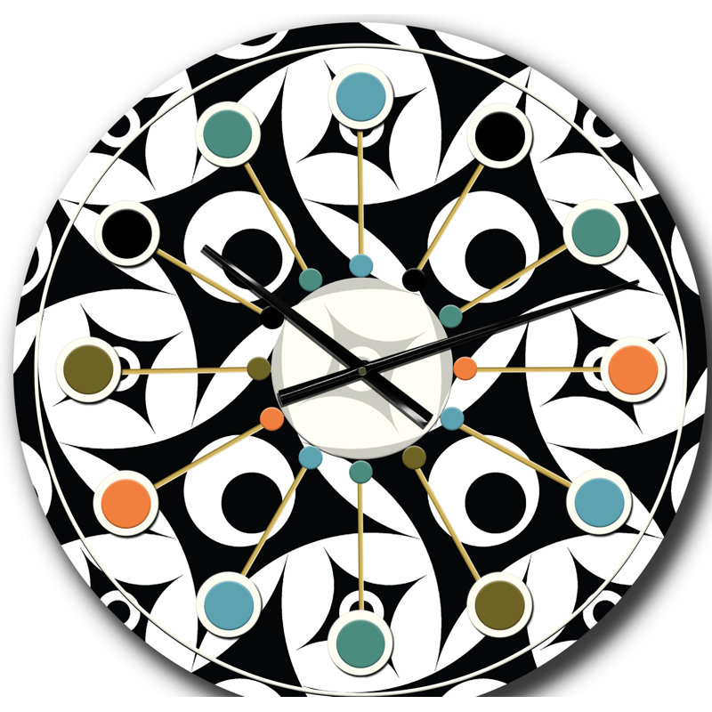Horloge murale Mid-Century, Grand