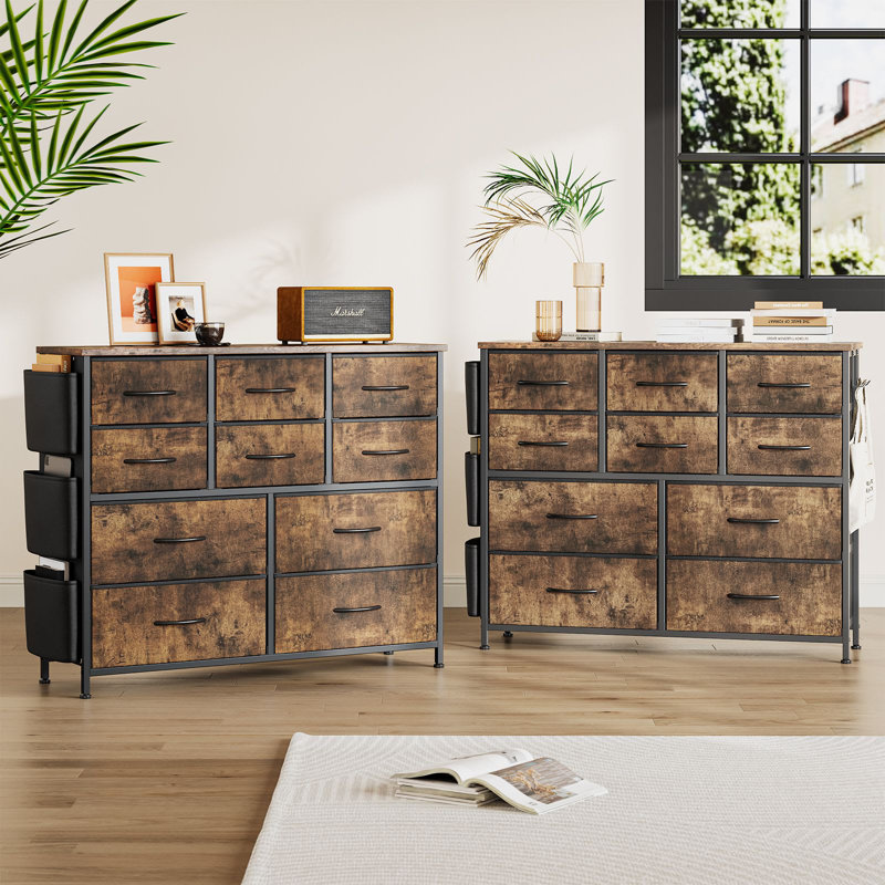 36.7cm W 3 - Drawer Chest of Drawers, Black/Brown