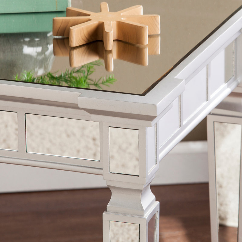 Table de bout carrée en miroir Glam
