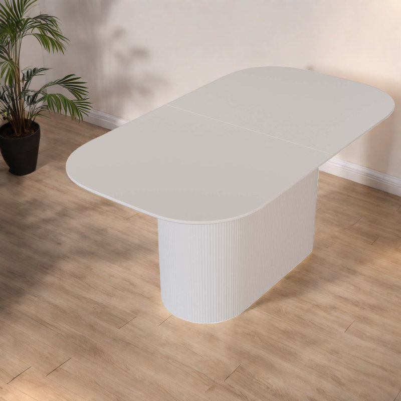 Table de salle à manger multifonctionnelle en MDF crème pour la maison et la cuisine, style moderne