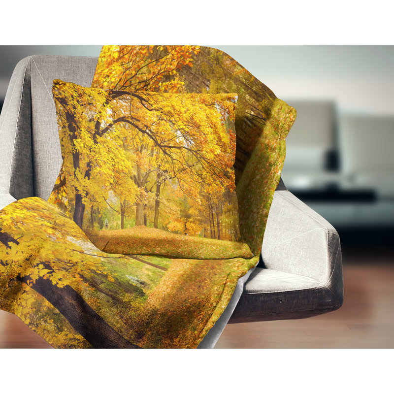 Coussin photographie d'automne, 16 po x 1 po, Coussin décoratif