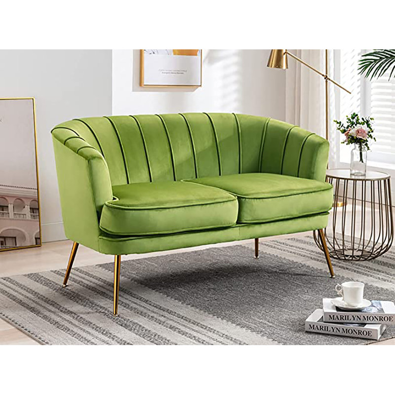 Ledgerwood Velvet Armchair, Green Velvet