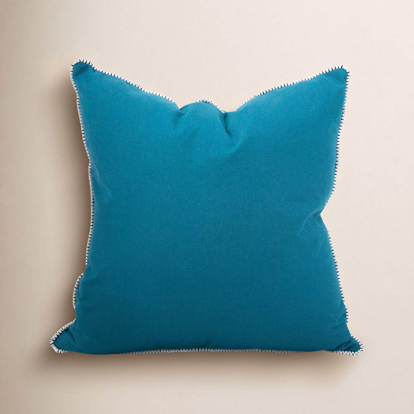Delijah Sunbrella® Indoor/Outdoor Throw Pillow, Seascape Turquoise, 24" x 24"