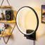 Lampe murale moderne noire avec corps en métal, 11,8 x 14,2 x 3,5 pouces | DEL intégrée, 12 W, 3 000 K | Conception élégante avec plaque de base en métal durable, parfaite pour la décoration intérieure contemporaine et l'éclairage ambiant-106854161