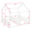 Structure de lit robuste à plancher bas avec garde-corps et toit