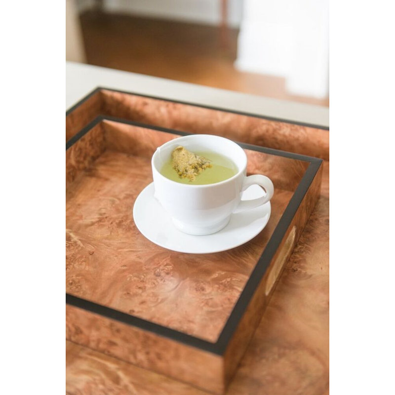 Wood Decorative Tray, 2.50" H x 20" W x 20" D