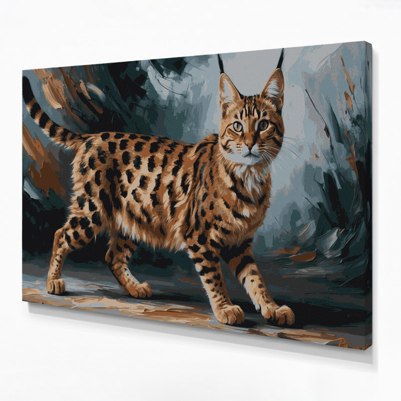«Cats Pixiebob», art mural sur toile grise, H 11 po x l 14 po