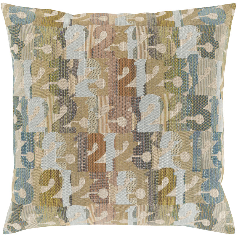 Throw Pillow, 20" H x 20" W x 4" D, Tan, Down