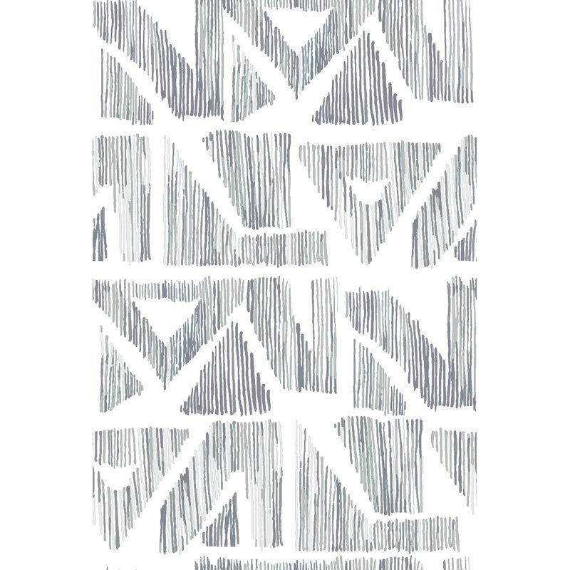 Kaylie Cotton Blend Geometric Shapes Duvet Cover Set with Pillowcases, 240 x 240 cm - 1 Pillowcase (45 x 45 cm), Pearl