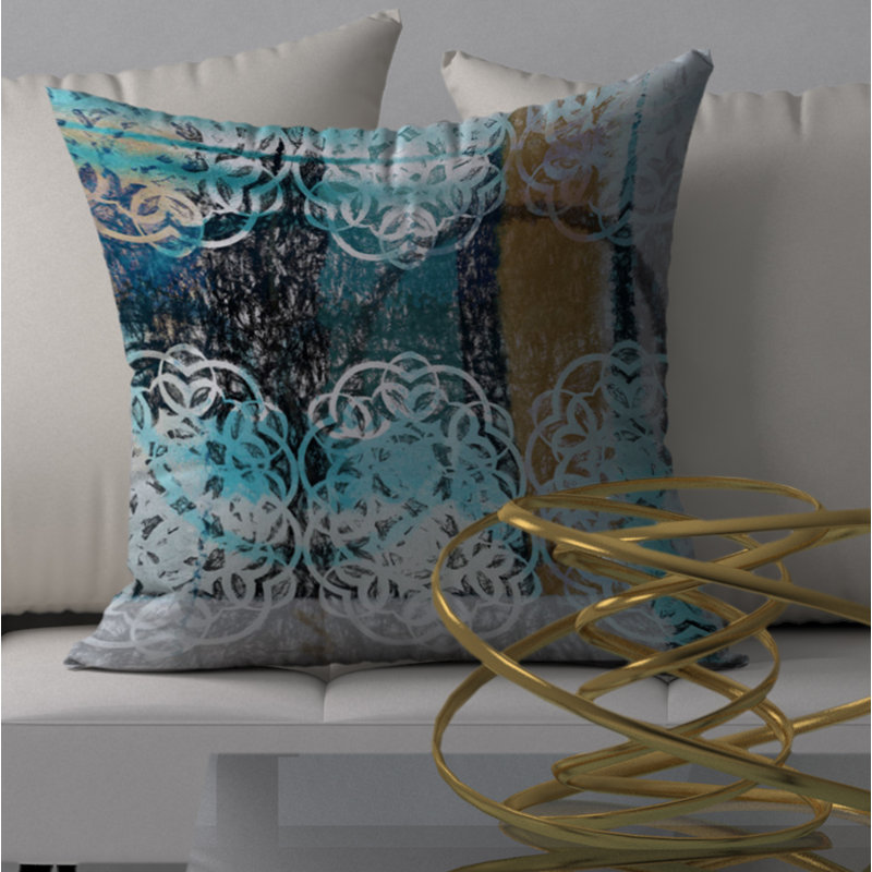 Housse de coussin décorative carrée radiant Logical, 18 po x 18 po