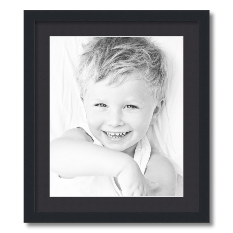 Matte Picture Frame with Mat, Black