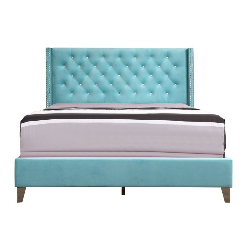 Ashe Upholstered Standard Bed, Full/Double, Purple