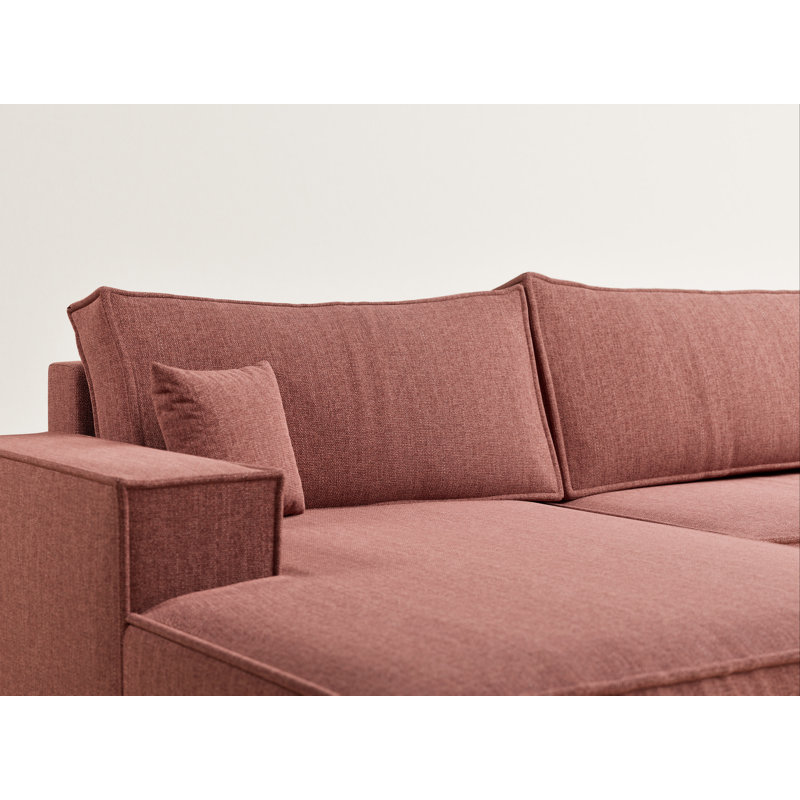 6 Seater Reclining Corner Sofa , Coral
