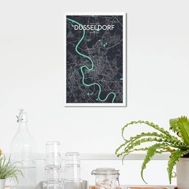" Dusseldorf Germany City Map " Print on Paper