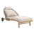 Outdoor Single Chaise Lounge With Wheels & Removable Cushion-125311036
