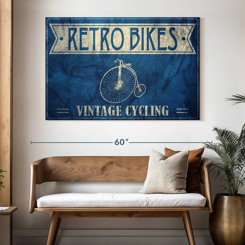 Mehar Retro Bikes Typography, 34" H x 51" W