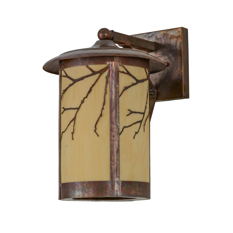 Greenbriar Oak 1 - Light Outdoor Wall Lantern, 15" H x 10" W x 13.5" D