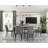 Kiylee 35.5 " Rectangular Stone Top with Steel Base Dining Table