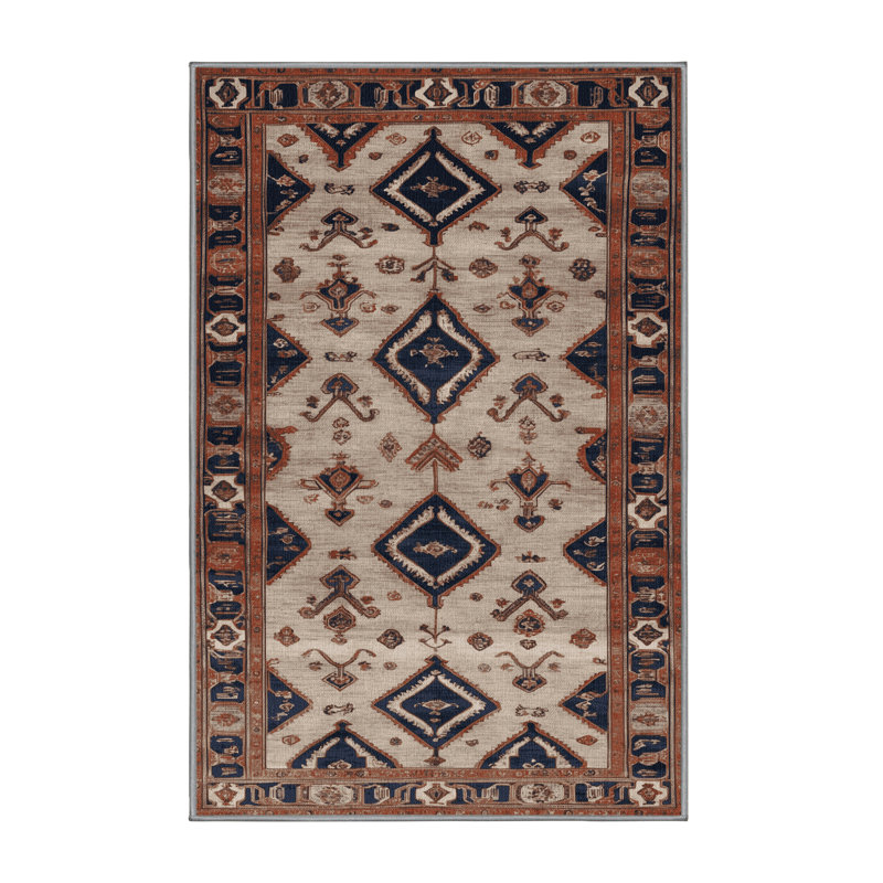 Machine Washable Persian Grey Area Rug, Rectangle 2' x 3'