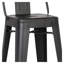 Ensemble de 2 tabourets de bar industriels, sièges de bar en métal d'une hauteur de 30 pouces avec dossier baquet, finition noire-130633193-130633195-130633196