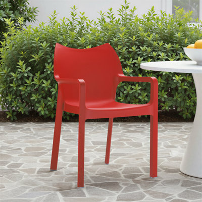 Plastic Outdoor Stacking Dining Armchair
