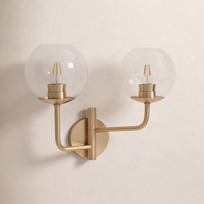 John 2 Light Transparent Dimmable Vanity Light