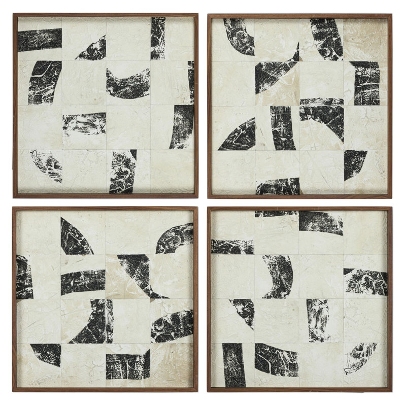 Ensemble de 4 Viers par Douglas Galloway, H 64 po x l 64 po, 4