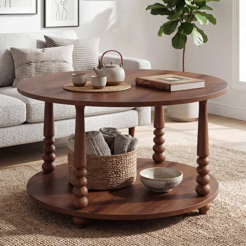 Table basse simple Rutherford, Walnut