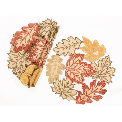Polyester Embroidered Round Placemat