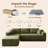 3-Piece No-Assembly Living Room Set, Modern Sectional Sofa With Loveseat And Chaise Lounge-36790855-37972627