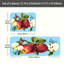 Ensemble de 2 tapis de cuisine Watercolor Apple Butterfly pour cuisine pour enfants, rouge et vert