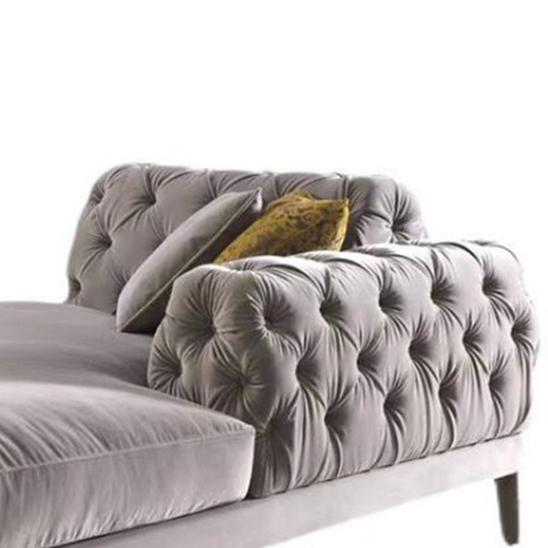 Fauteuil inclinable en velours confortable, Accoudoir à gauche (vu de face)