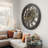 Wall Clock 24" Round Oversized for Living Room decor with Real Moving Gears America Collection-73808856