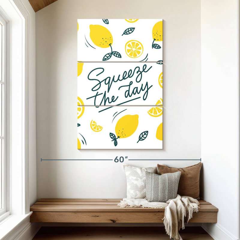 Yarlin Squeeze The Day Lemon Pattern, 50" H x 32" W